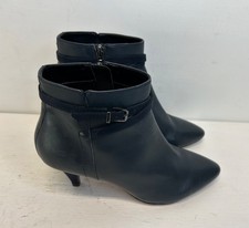 NEXT Blue Leather Boots Womens NEW Forever Comfort Ankle Zip up UK Size 6