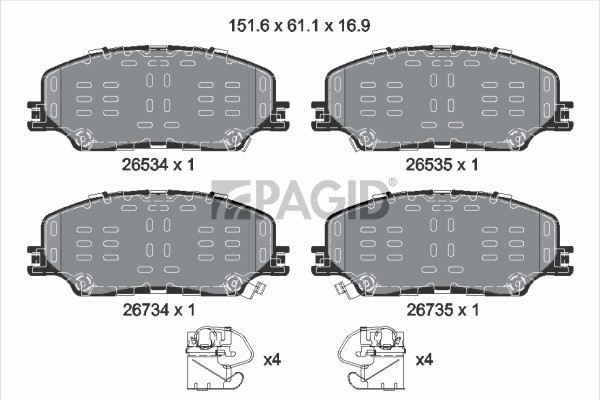 Pagid Bremsbelagsatz BremsklöTze FüR Isuzu D-Max II TFR TFS-image