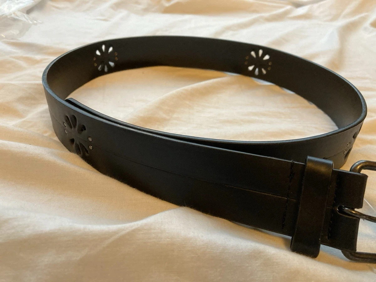 Mackenzie & George Burghley Black Leather Snaffle Bit Belt Size 7 44-46\
