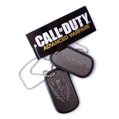 Call of Duty Sentinel Dog Tag Necklace Advanced Warfare Metal Chain Set
