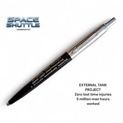 Vintage Parker Jotter Space Shuttle Award Pen - Brass Threads -  Logo Top