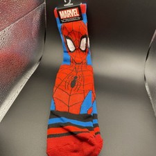 Marvel Spiderman Mens 2 Pair Novelty Crew Socks Sz 6-12