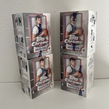 (4) 2025-26 Topps Chrome NBA Basketball Value Box - FACTORY SEALED
