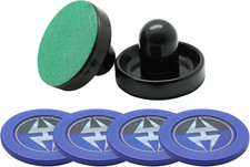 Air Hockey Pucks and Paddles Set   Two Ergonomic 3.75-Inch Pushers and Four 2.87