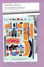 1/24 JWTBM 2003 KYLE PETTY #45 "GARFIELD" BRAWNY DODGE INTREPID DECAL SHEET