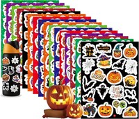 Halloween Aufkleber 320 StüCk Wasserfest Holografisch Vinyl 16 BöGen Dekoration