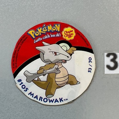 #105 Marowak 53/70 Knogga Chupa Chups Sticker 2000 Pokemon Chupachups Pokémon