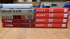 x9 NEW Blank Type I  II Cassette Lot Normal High Bias Maxell XL II 90 Sony TDK