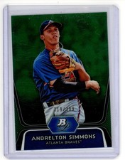 2012 Bowman Platinum Prospects Green Refractor /399 Andrelton Simmons #BPP76