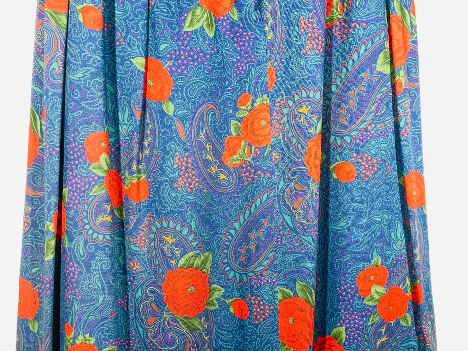 Falda Floral Pendleton Country Sophisticates Vintage Para Mujer Talla 8-10 Botones De Colección Foto 3 de 4