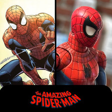 HEAD ONLY The Amazing Spider-Man John Romita Jr Art 1:12 Mafex Custom Painted