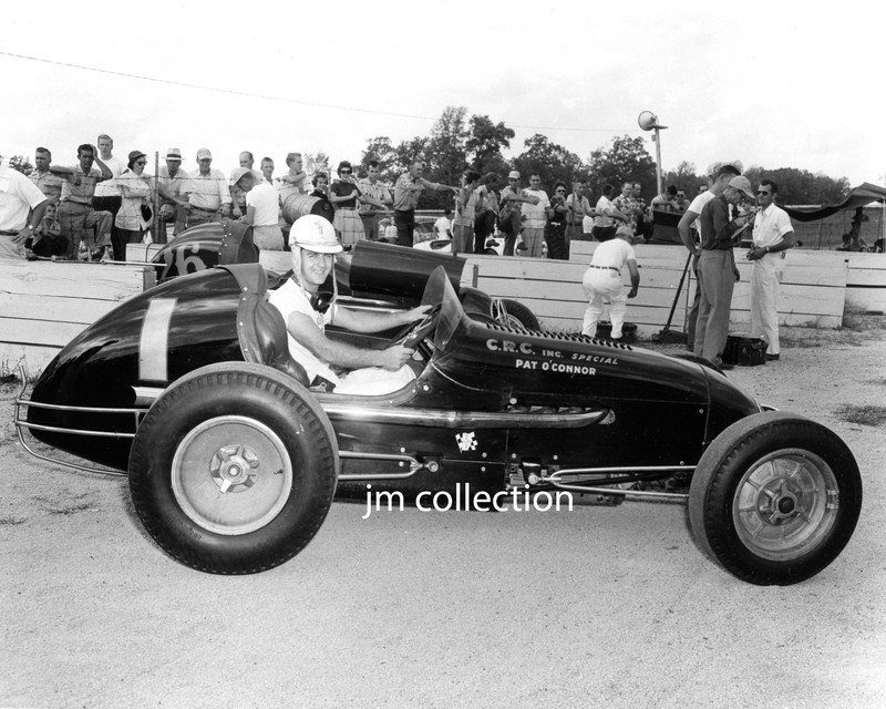 VINTAGE RACING PHOTO OF SPRINT & INDY GREAT PAT O'CONNOR 1954!