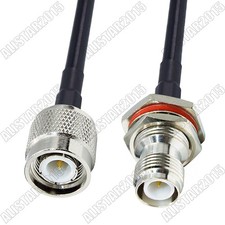 TNC Male to RP-TNC Female Jack  Male Pin  Bulkhead Lot Pigtail RG58 Coax Cable
