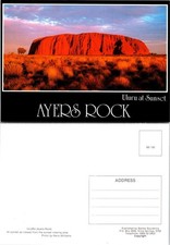 Australia Northern Territory Uluru Ayers Rock Sunset Sandstone VTG Postcard