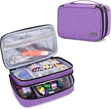 Sewing Accessories Storage Box, Double-Layer Sewing Supplies Organizer