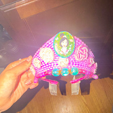 Disney Store Girls Pink/Purple Princess Tiara Headband, One Size