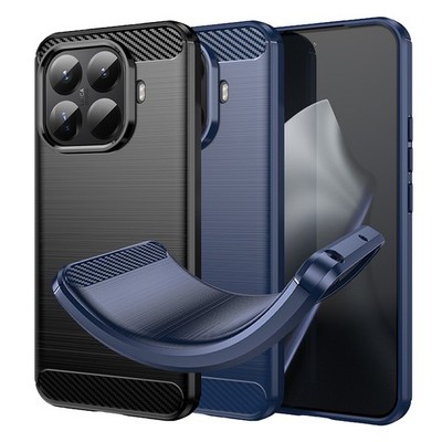TPU Hülle für Xiaomi 15T Pro Carbon Fiber Skin Brushed Schutzcover Soft Case