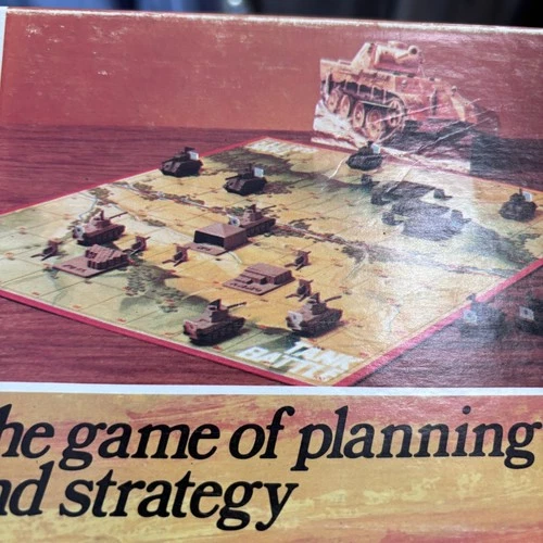 Tank Battle Board Game Milton Bradley MB 4508 Vintage 1975 Some Damage