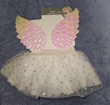 Baby Angel TuTu Set With White Wings New 0 - 12 Months old