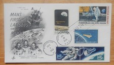 Vintage Apollo 11 First Day of Issue Stamped Envelope 1969 First Moon Landing