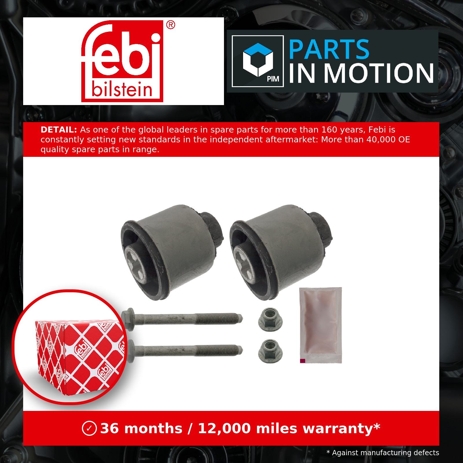 Rear left and right FEBI BILSTEIN 31722 Bearing Set, axle beam for ,AUDI,SEAT,SK - Image 15