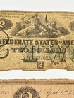 $2 Dollar Confederate States Of America Lot Of 2 Bills 1862 And 1863 — photo 6