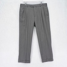 Brooks Brothers 1818 Madison Wool Dress Pants Trousers Gray -36 / 29- Pleated