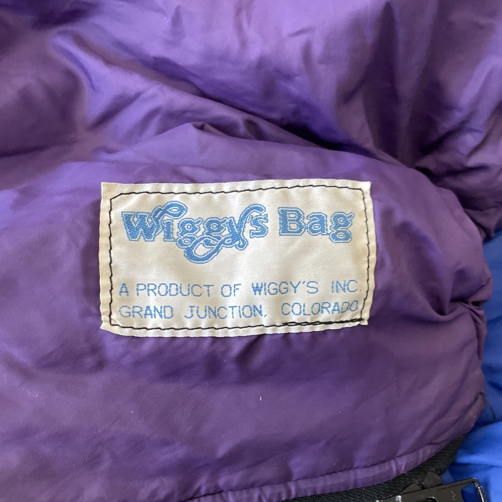 Wiggys Insulated Mummy Sleeping Bag Large 93" Purple Blue –