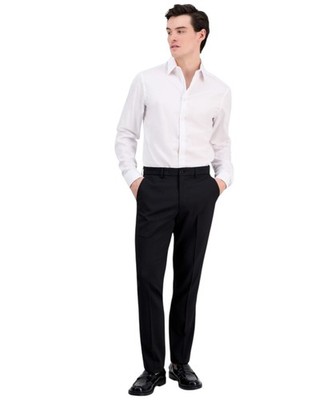 slim fit dress slacks Men's Slim-Fit Stretch Sky Blue Dress Pants