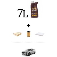 Hoffcar Wartungsset 3 Filter Und 7L ÖL FüR Jaguar F-Pace (X761) 2.0 Diesel 177