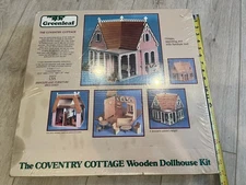 NEW Vintage Wood Coventry Cottage Dollhouse Kit Greenleaf  USA 20x21x18”