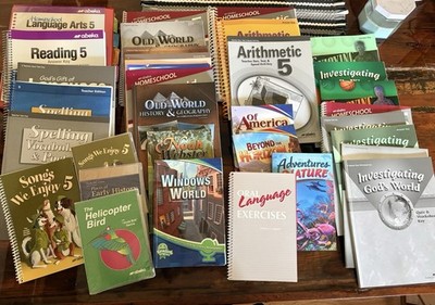 Abeka Full 5th Grade Homeschool Full Curriculum Lesson Plans, Keys, Textbooks