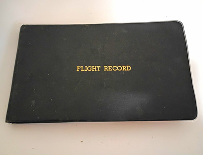 Flight Record Logbook w/ Temporary Airman Certificate w/ Mary Gaffaney Signature