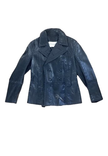 Dirk Bikkembergs, ICONIC VINTAGE DIRK BIKKEMBERGS ANTWERP SIX C.1999 PATCHWORK LEATHER COAT S - M