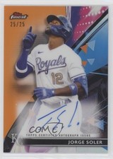 2021 Topps Finest Orange Refractor 25/25 Jorge Soler #FA-JSO Auto 1b8