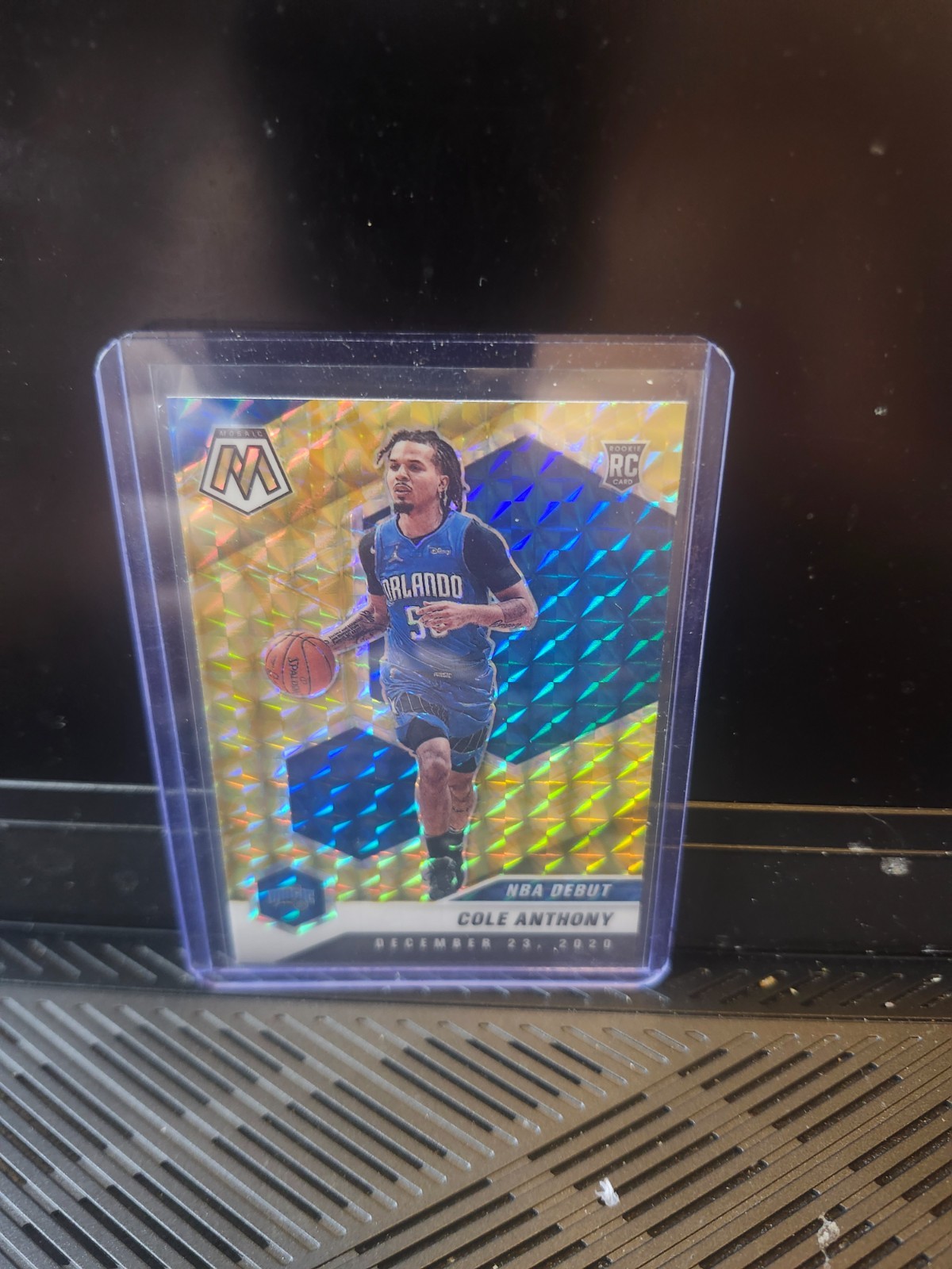 2020-21 Panini Mosaic - NBA Debut Cole Anthony #268 Reactive Yellow Prizm (RC)