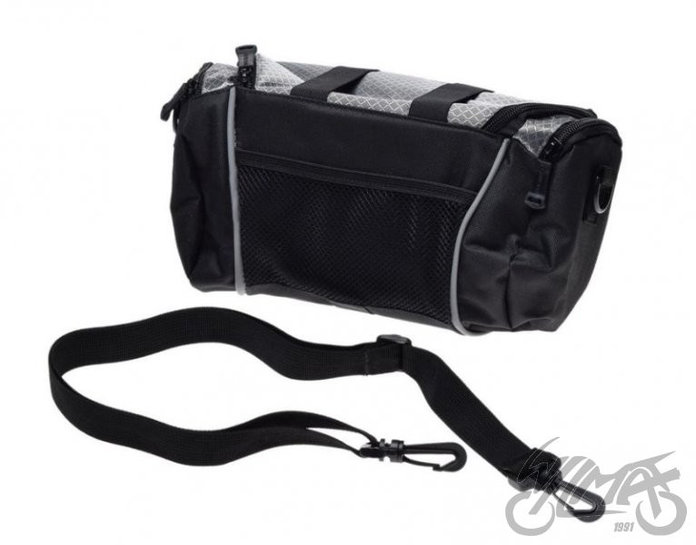 Sacoche pour guidon de vélo de voyage sacoche de cintre vélotaf grise
