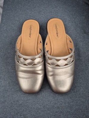 Comfortview Women's The Mckenna Slip On Mule 7W Silver