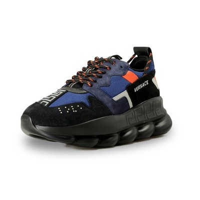 Versace Men's Suede & Leather ''Chain Reaction'' Sneakers Shoes US 10 IT 43