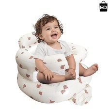 Inflatable Baby Floor Seat with Quick Inflate Pump - Safe for Infants 3-36