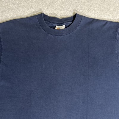 Vintage 90s 20/20 Sport Inc. Sun Faded Navy Blue Boxy Fit XL Blank Plain T-Shirt