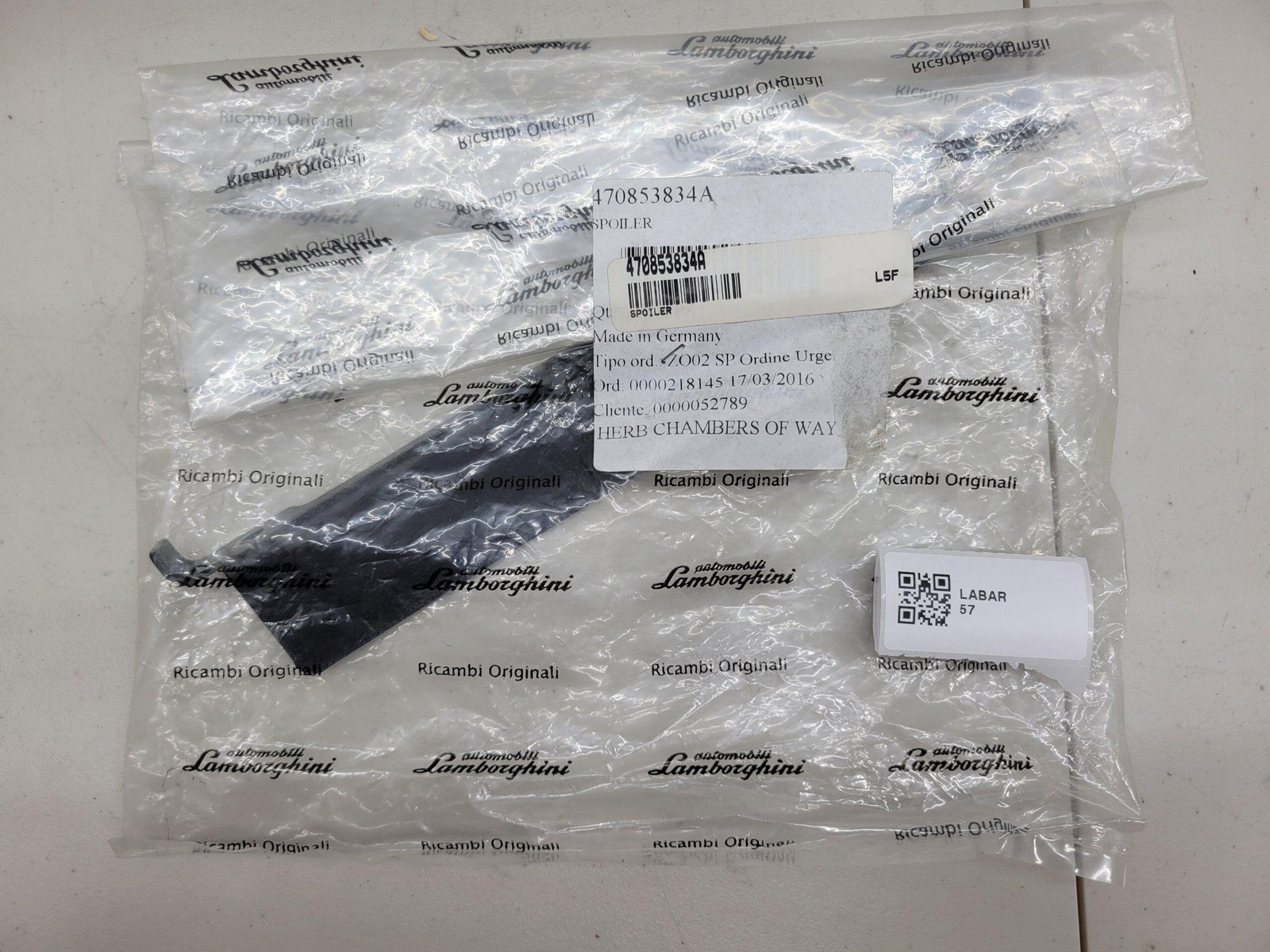Lamborghini Aventador Undercover Bracket 470853834A
