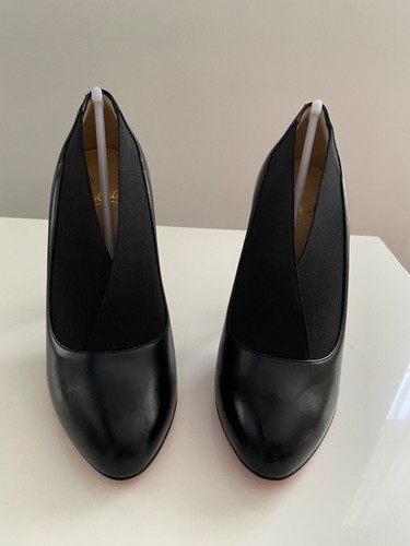 Women's Christian Louboutin TOOT COUVERTE 100 NAPPA SHINY Heel Pump Black 38
