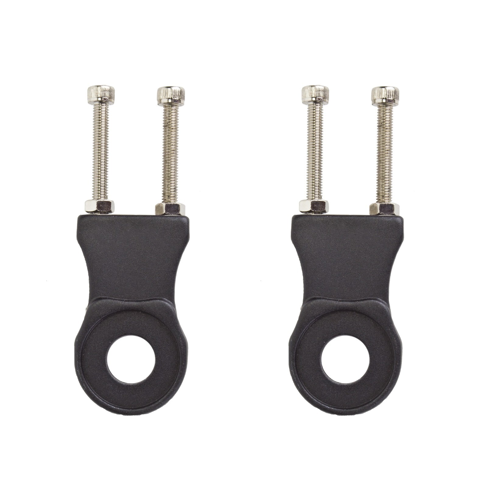 Black Ops BMX Bike Chain Tensioner Adjustable Alloy For 14mm Pair BLACK
