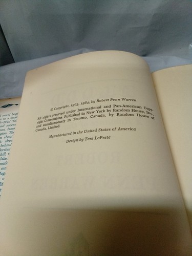 Flood by Robert Penn Warren 1964 Hardcover Book Club Edition - Picture 6 of 12