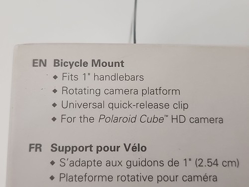 Polaroid CUBE BICYCLE MOUNT for the Polaroid CUBE - SEALED - Photo 9 sur 10