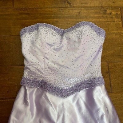 flowy beaded dress Sparkly Lilac Beaded Appliques Tight Homecoming Dress main image 1