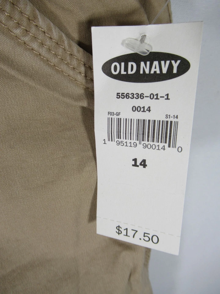 NEW Old Navy Bermuda Shorts Girls Size 14 Beige 11" Inseam - Image 2 of 4
