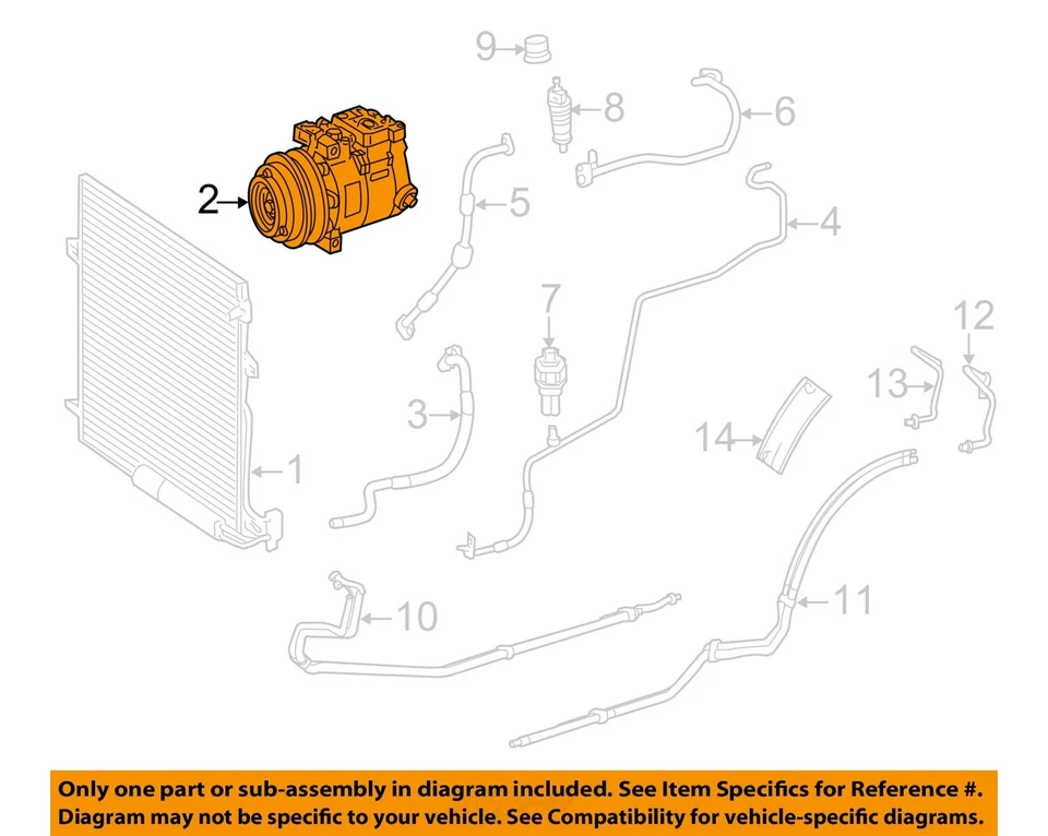 Compresor de aire acondicionado usado se adapta a: Mercedes-benz Mercedes clase gl 164 2007 tipo ML350 ga Foto 3 de 4