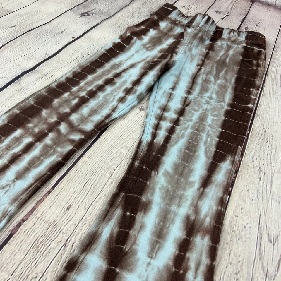 Pantalones elásticos Lands' End para niñas talla 4 estilo azul y marrón tie-dye niñas Foto 3 de 4